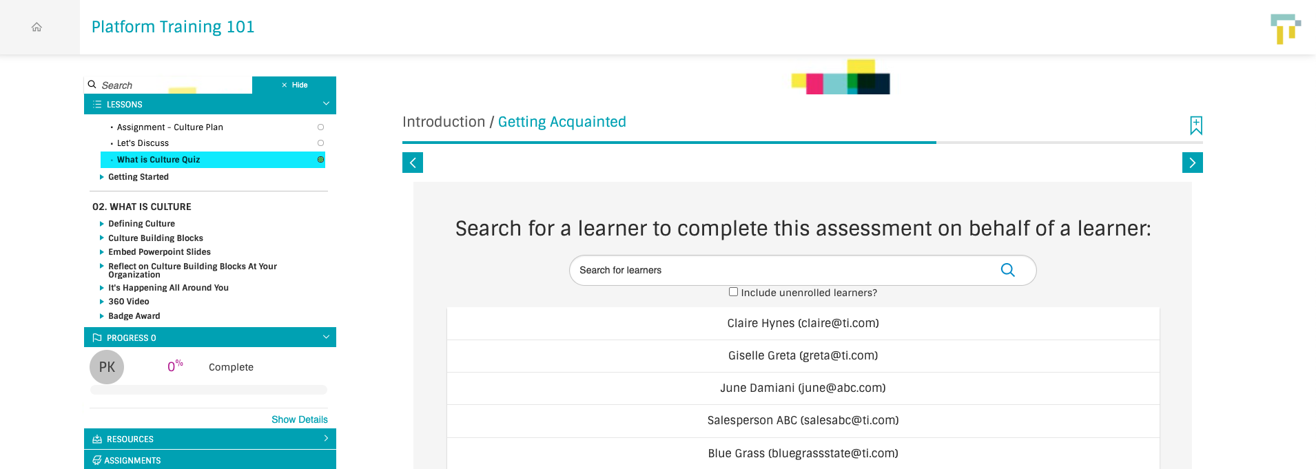 TakingAssessmentsForLearners_ViewCoursePage_AdminView.png