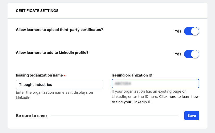 LinkedInCertSharing_Settings_AdminView.png