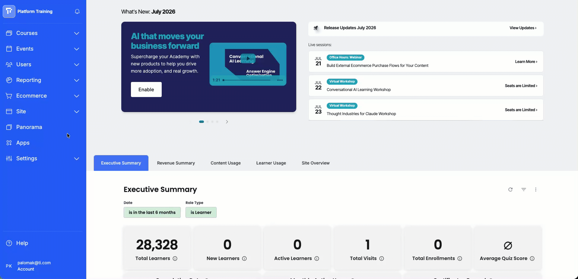 Conversational AI Learning_Settings Quick Actions_AdminView.gif